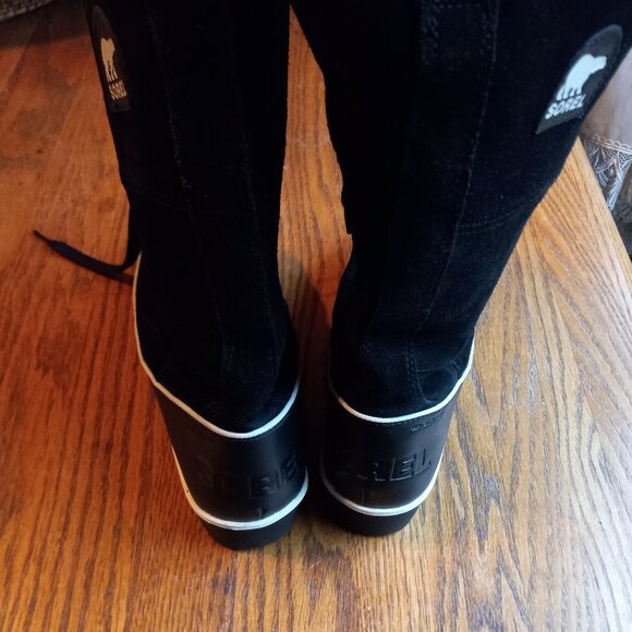 Sorel Joan of Arctic Women's Waterproof Black Suede Faux Fur-Lined Boot Size 9 - Picture 10 of 16